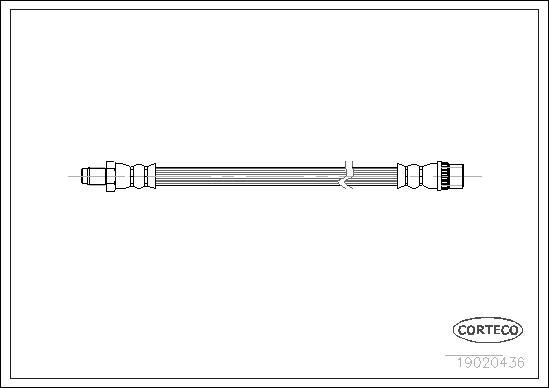 Corteco 19020436 - Kočno crijevo parts5.com