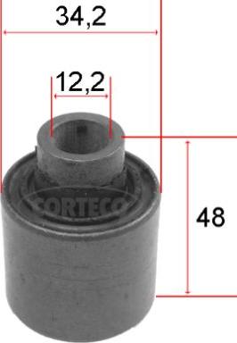 Corteco 80000091 - Сайлентблок, рычаг подвески колеса parts5.com