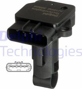 Delphi AF10442-12B1 - Medidor de la masa de aire parts5.com