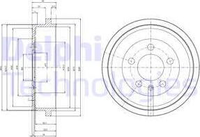 Delphi BF463 - Спирачен барабан parts5.com