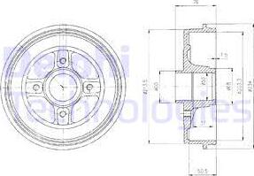 Delphi BF427 - Brzdový bubon parts5.com