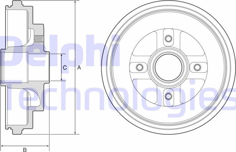 Delphi BF630 - Ταμπούρο parts5.com