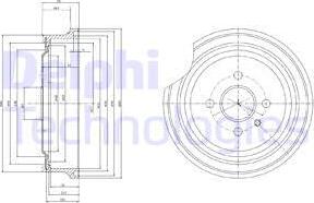 Delphi BF367 - Tambur frana parts5.com