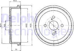 Delphi BF278 - Fékdob parts5.com