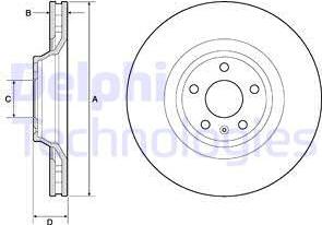 Delphi BG9955 - Brake Disc parts5.com