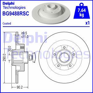 Delphi BG9488RSC - Disque de frein parts5.com