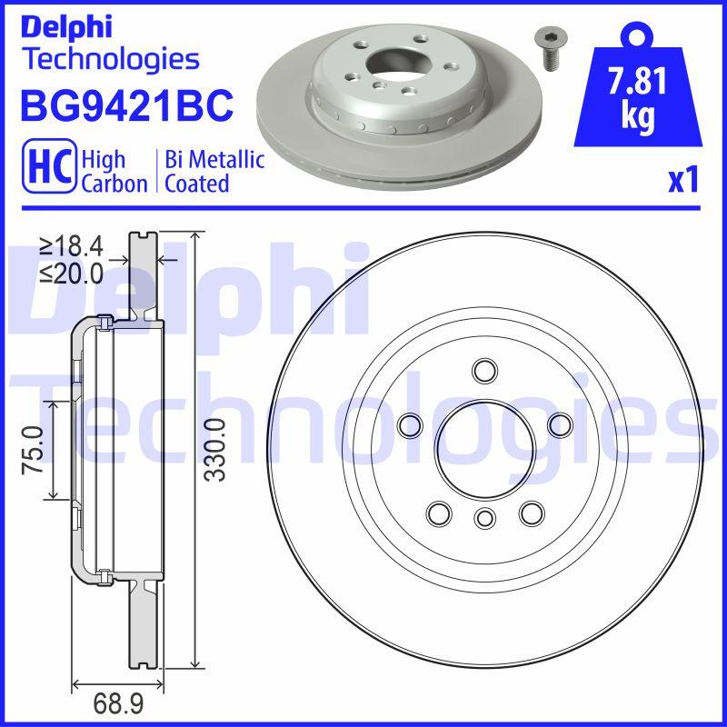 Delphi BG9421BC - Disc frana parts5.com