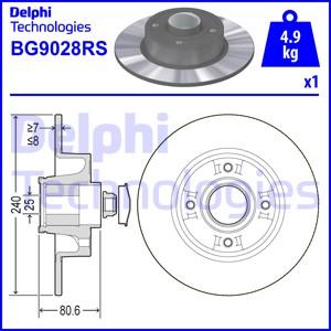 Delphi BG9028RS - Brake Disc parts5.com