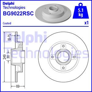 Delphi BG9022RSC - Zavorni kolut parts5.com