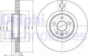 Delphi BG9077C - Féktárcsa parts5.com