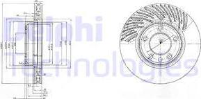 Delphi BG9773 - Disco de freno parts5.com