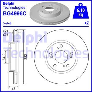 Delphi BG4996C - Disco de freno parts5.com