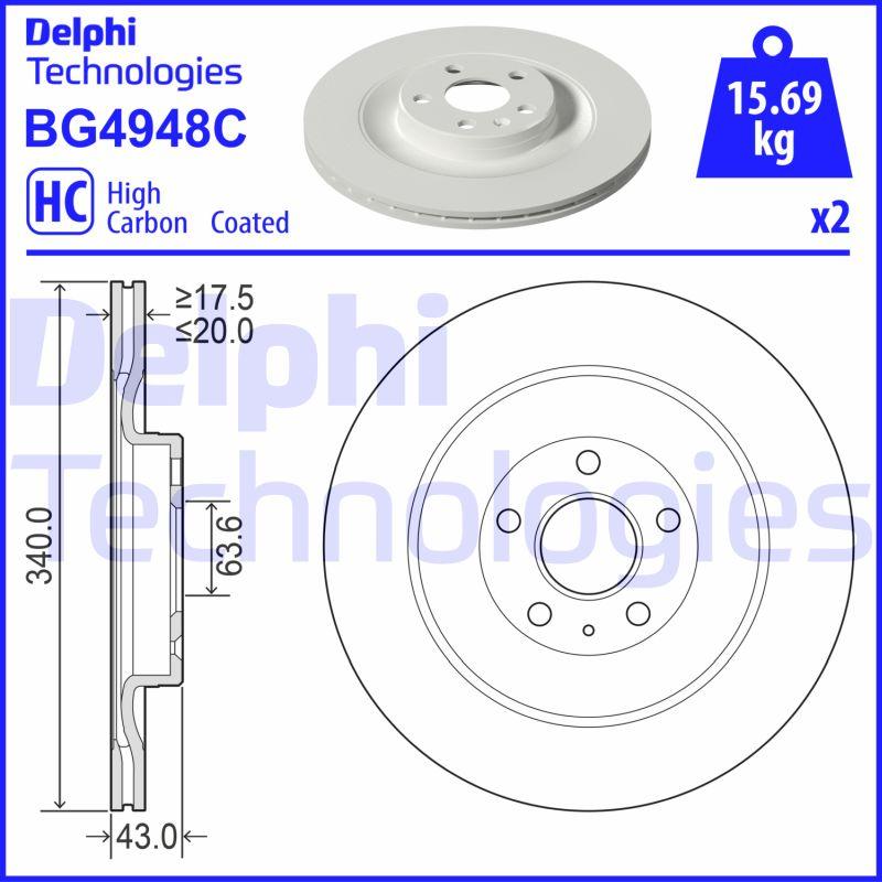 Delphi BG4948C - Brake Disc parts5.com