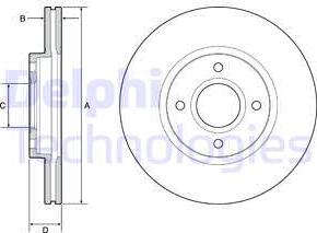 Delphi BG4569C - Disc frana parts5.com