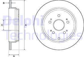 Delphi BG4694C - Disque de frein parts5.com