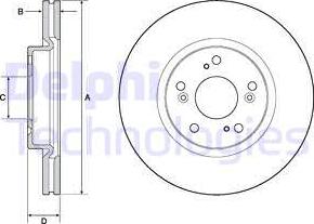 Delphi BG4698C - Féktárcsa parts5.com