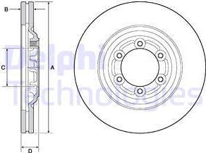 Delphi BG4697C - Tarcza hamulcowa parts5.com