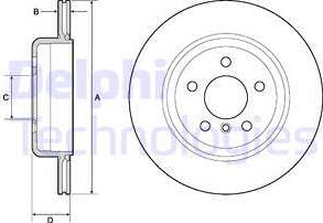 Delphi BG4664C - Disco de freno parts5.com