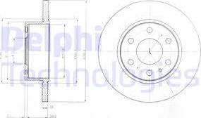 Delphi BG4164 - Спирачен диск parts5.com