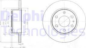 Delphi BG4165 - Спирачен диск parts5.com