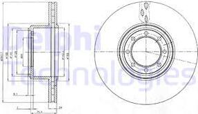 Delphi BG4102 - Спирачен диск parts5.com