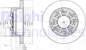 Delphi BG4171 - Спирачен диск parts5.com