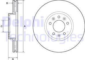 Delphi BG4805C - Kočni disk parts5.com