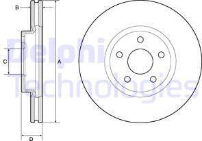 Delphi BG4803C - Brake Disc parts5.com