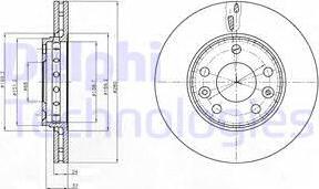 Delphi BG4265C - Tarcza hamulcowa parts5.com