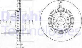 Delphi BG4266 - Disque de frein parts5.com