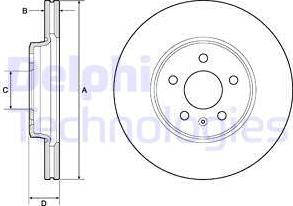 Delphi BG4799C - Disco de freno parts5.com