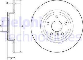 Delphi BG4766C - Tarcza hamulcowa parts5.com