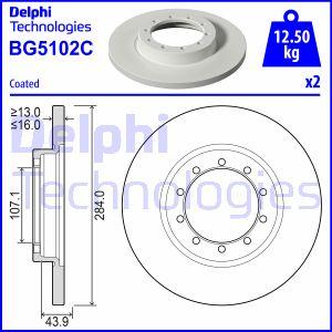 Delphi BG5102C - Disque de frein parts5.com