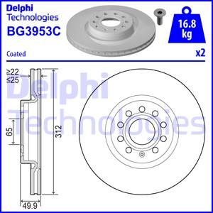 Delphi BG3953C - Δισκόπλακα parts5.com