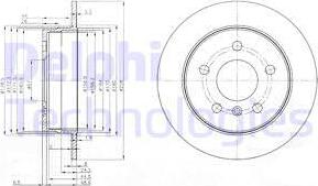 Delphi BG3910C - Brzdový kotouč parts5.com