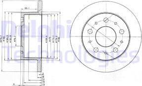 Delphi BG3923 - Fren diski parts5.com