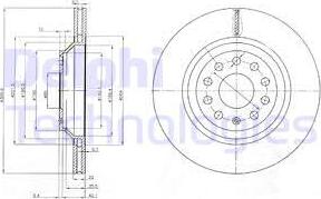 Delphi BG3975 - Disc frana parts5.com