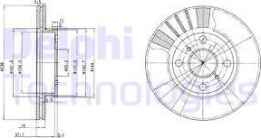 Delphi BG3424 - Fren diski parts5.com