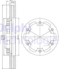 Delphi BG3422 - Disc frana parts5.com