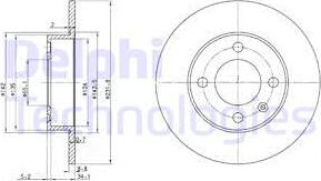 Delphi BG3505 - Kočni disk parts5.com