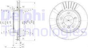 Delphi BG3527C - Disco de freno parts5.com