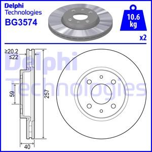 Delphi BG3574 - Kočni disk parts5.com