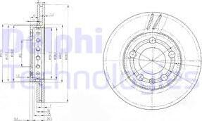 Delphi BG3695 - Brake Disc parts5.com