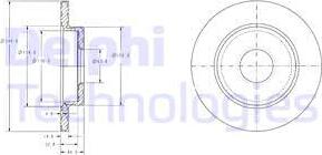 Delphi BG3673 - Tarcza hamulcowa parts5.com