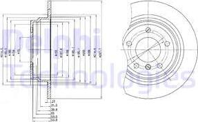 Delphi BG3044 - Disc frana parts5.com