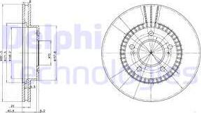 Delphi BG3061 - Bremsscheibe parts5.com