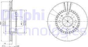 Delphi BG3134 - Disc frana parts5.com