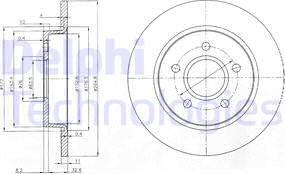 Delphi BG3896 - Disco de freno parts5.com