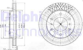 Delphi BG3812 - Kočni disk parts5.com