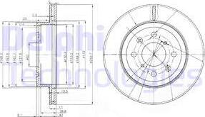 Delphi BG3884 - Δισκόπλακα parts5.com